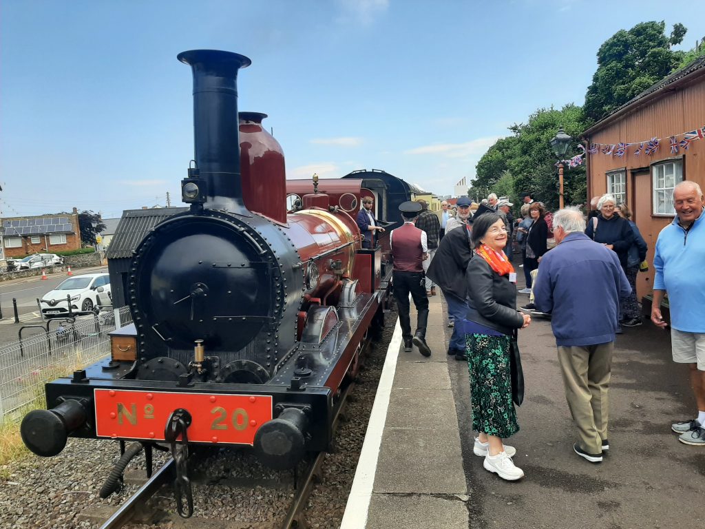 FR 20 leads the ceremonial special at Watchet on Tuesday, 16th July 2024