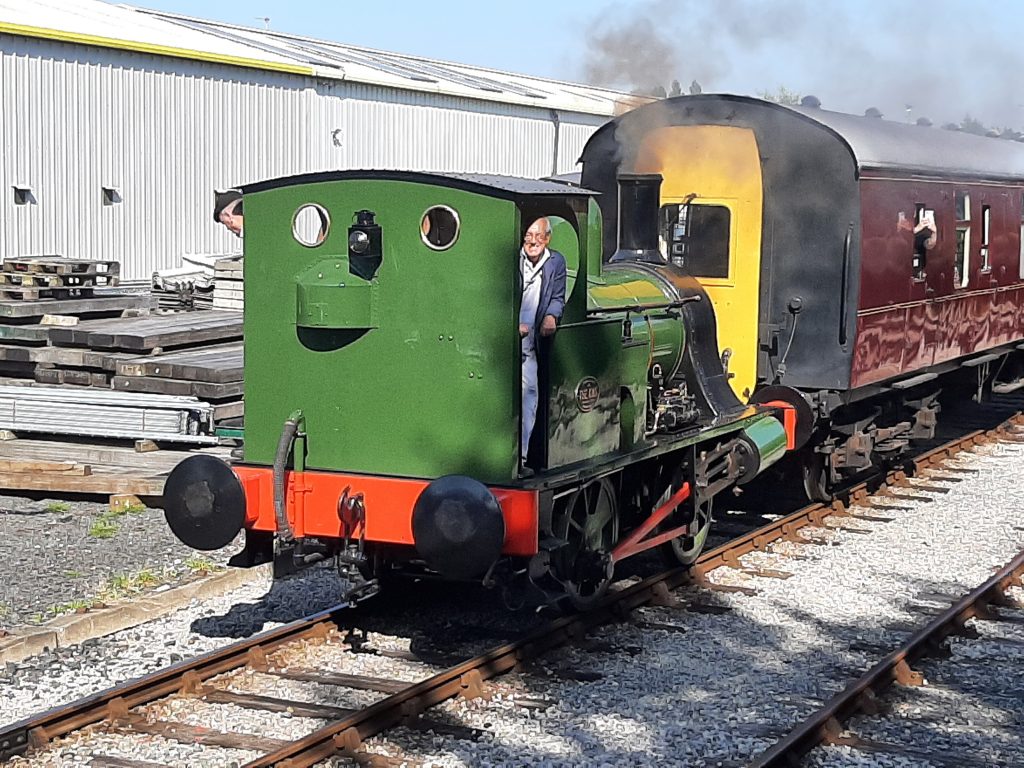 A smiling Phil Steer at the end of The King's test run on Saturday, 31st August