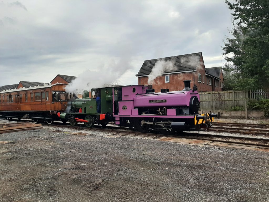 JN Derbyshire and The King lead a train into Preston Riverside station on Sunday, 29th September