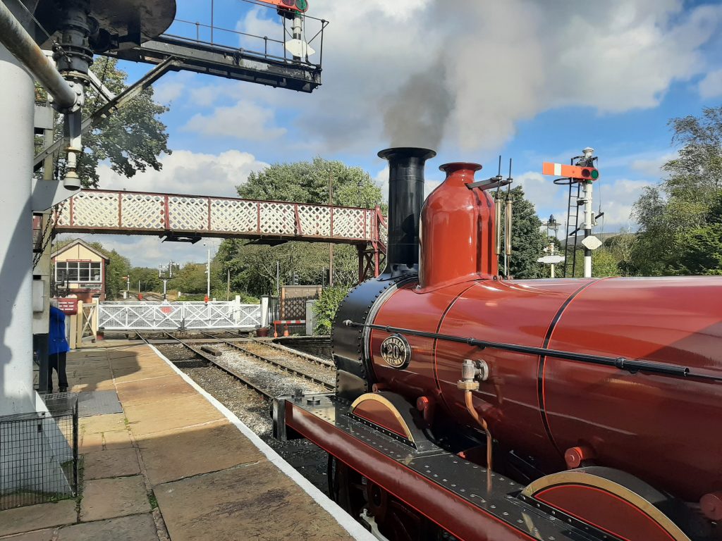 Journey's end. A gleaming FR 20 at Ramsbottom with the test train