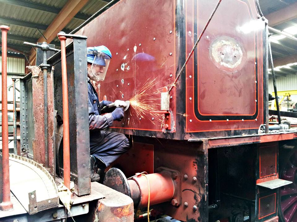 Sparks fly as Roger Benbow works on Cumbria's bunker