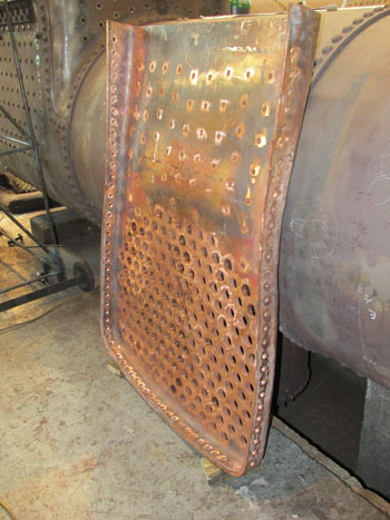 Cumbria's completed firebox tubeplate