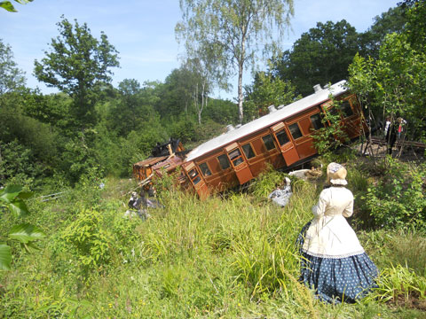 The replica carriages that were built to be wrecked