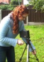 Cheryl Smith with her Pinhole Brownie