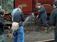 Stand back - FR Number 20's boiler is drained prior to its annual examination