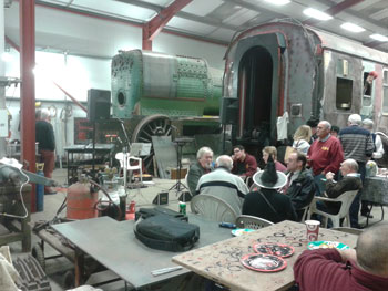 The end of season get together in the FRT shed