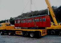 North London coach leaving Haverthwaite for restoration