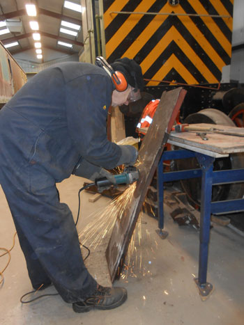 John rescues some Z section steel for use on the RMB