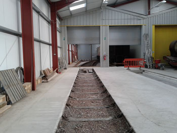 Road 4 fully concreted in the heated part of the shed